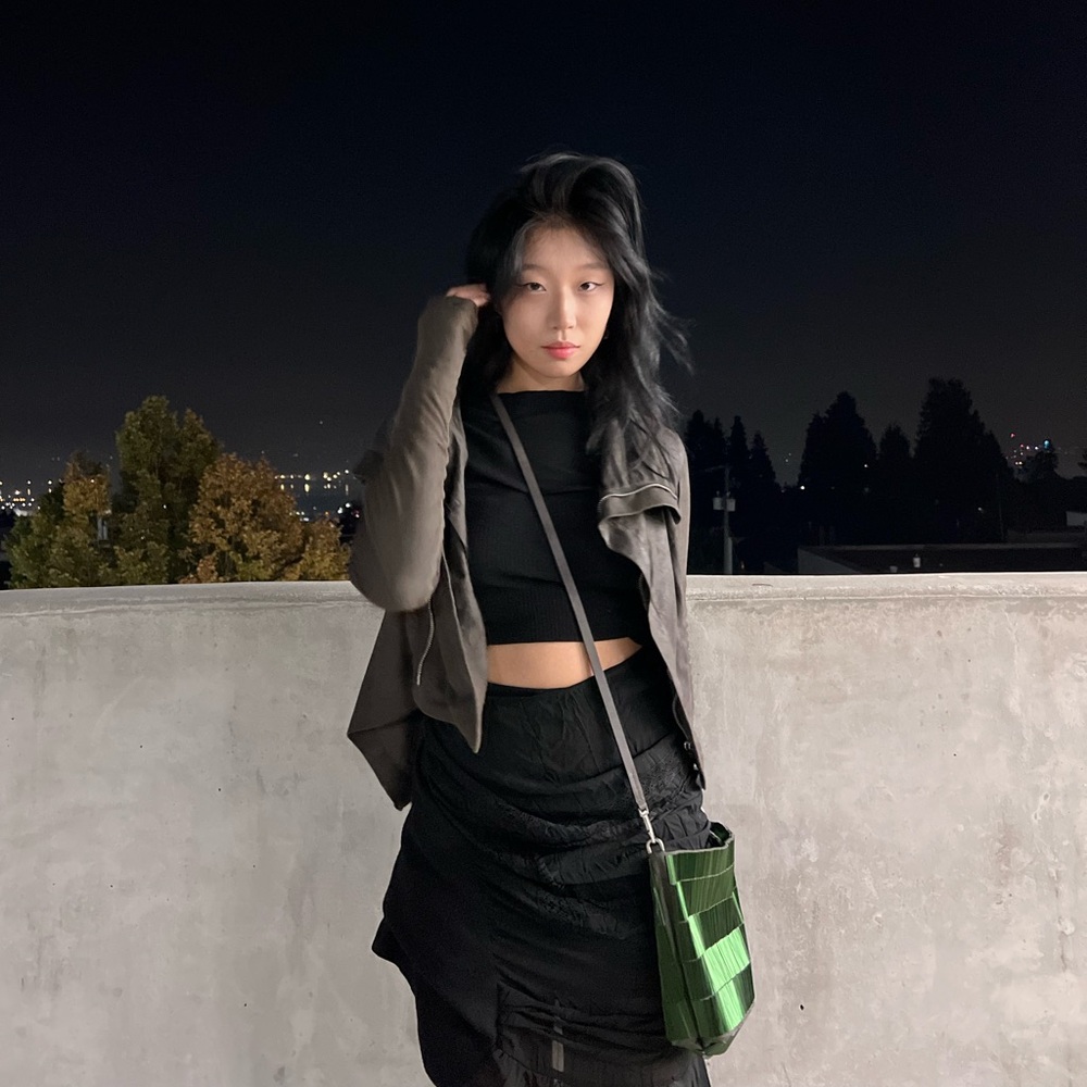 Rick Owens Asymmetrical Leather Jacket